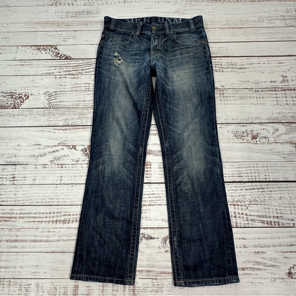MEK Y2K Men’s size 31 x 29.5” Washington Slim Straight Distressed Jeans